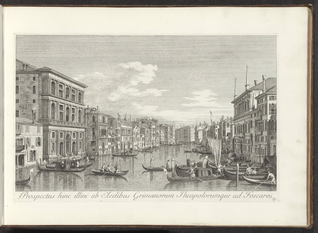 Gezicht op het Canal Grande, Palazzo Grimani ve Ca