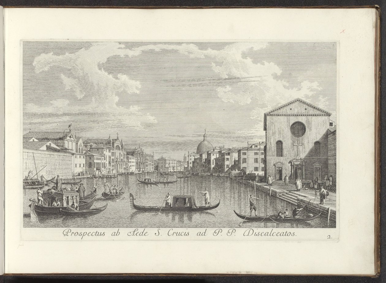 Gezicht op het Canal Grande, de Santa Maria di Nazareth ve San Simeone Piccolo te Veneti Kutsal Haç Tapınağı