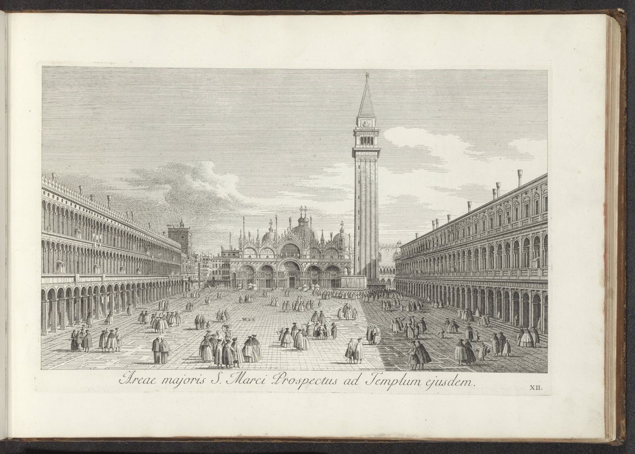 Gezicht op het San Marcoplein en de San Marco te Venetië San Marco