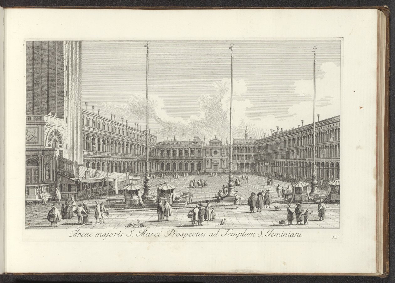 Gezicht op het San Marcoplein te Venetië San Marco