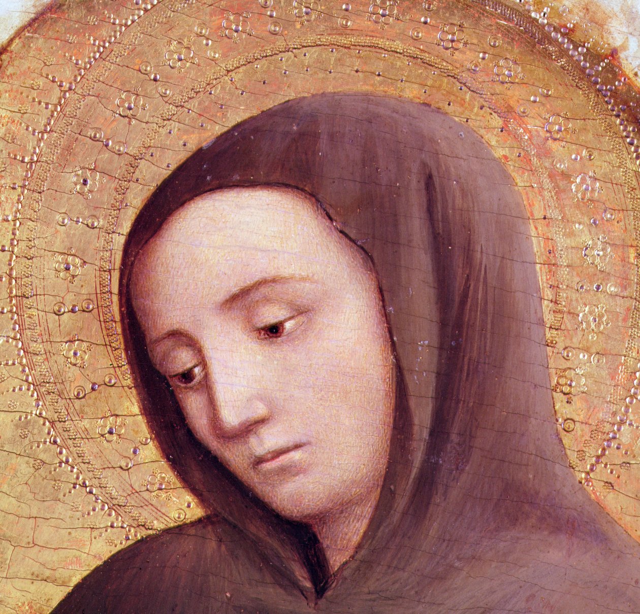 Aziz Jerome mihrabından bir azizin başı, 1441 (panelde tempera) (detay) by Antonio Vivarini