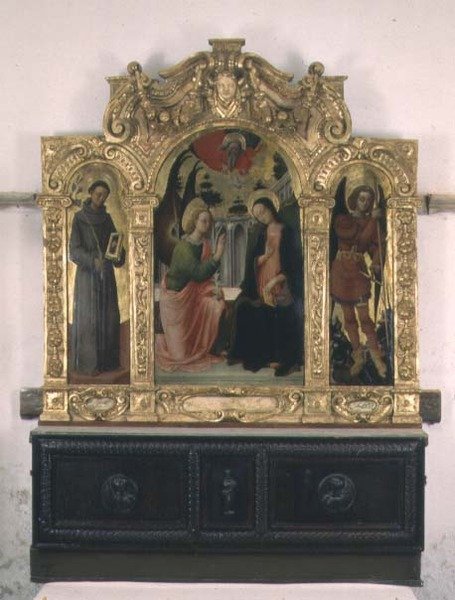 SS ile Duyuru. Francis ve Michael (panelde öfke) by Antonio Vivarini
