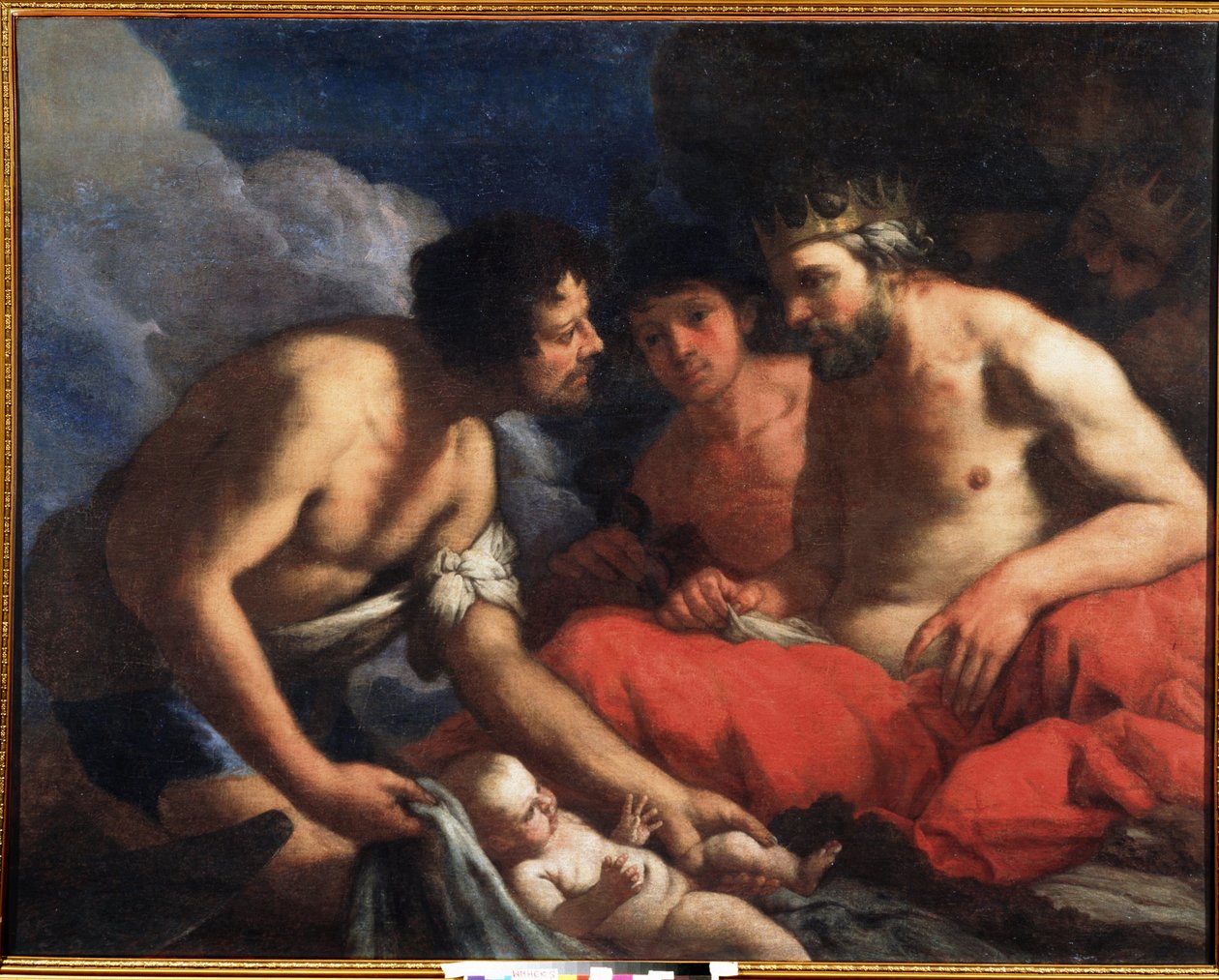 Palamedes ve Odysseus ile Telemachus (?) bebeği (Palamedes ve Odysseus). Antonio Zanchi