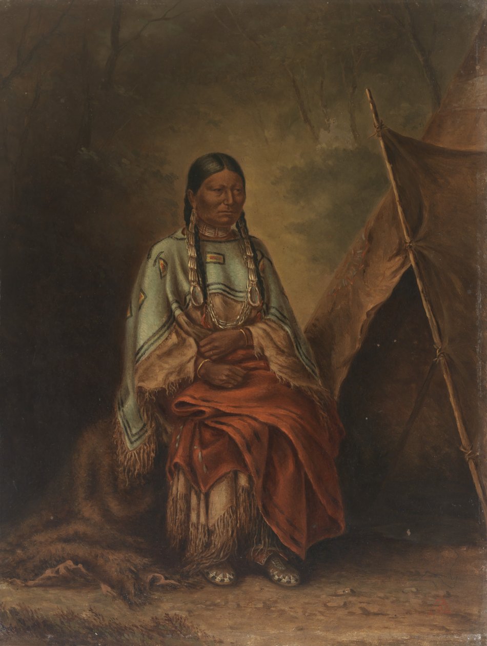 Benekli Kuyruk Squaw, yak. 1887. by Antonio Zeno Shindler