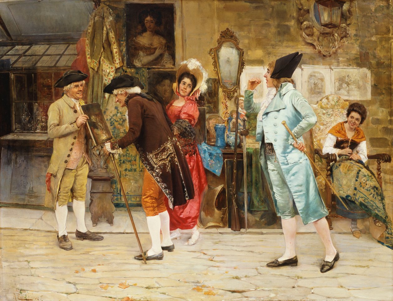 Eski Curio Dükkanı, 1892 by Antonio Zoppi