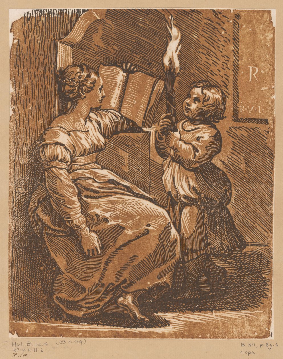 çocukla sibil okumak by Antonio da Trento (attributed to)
