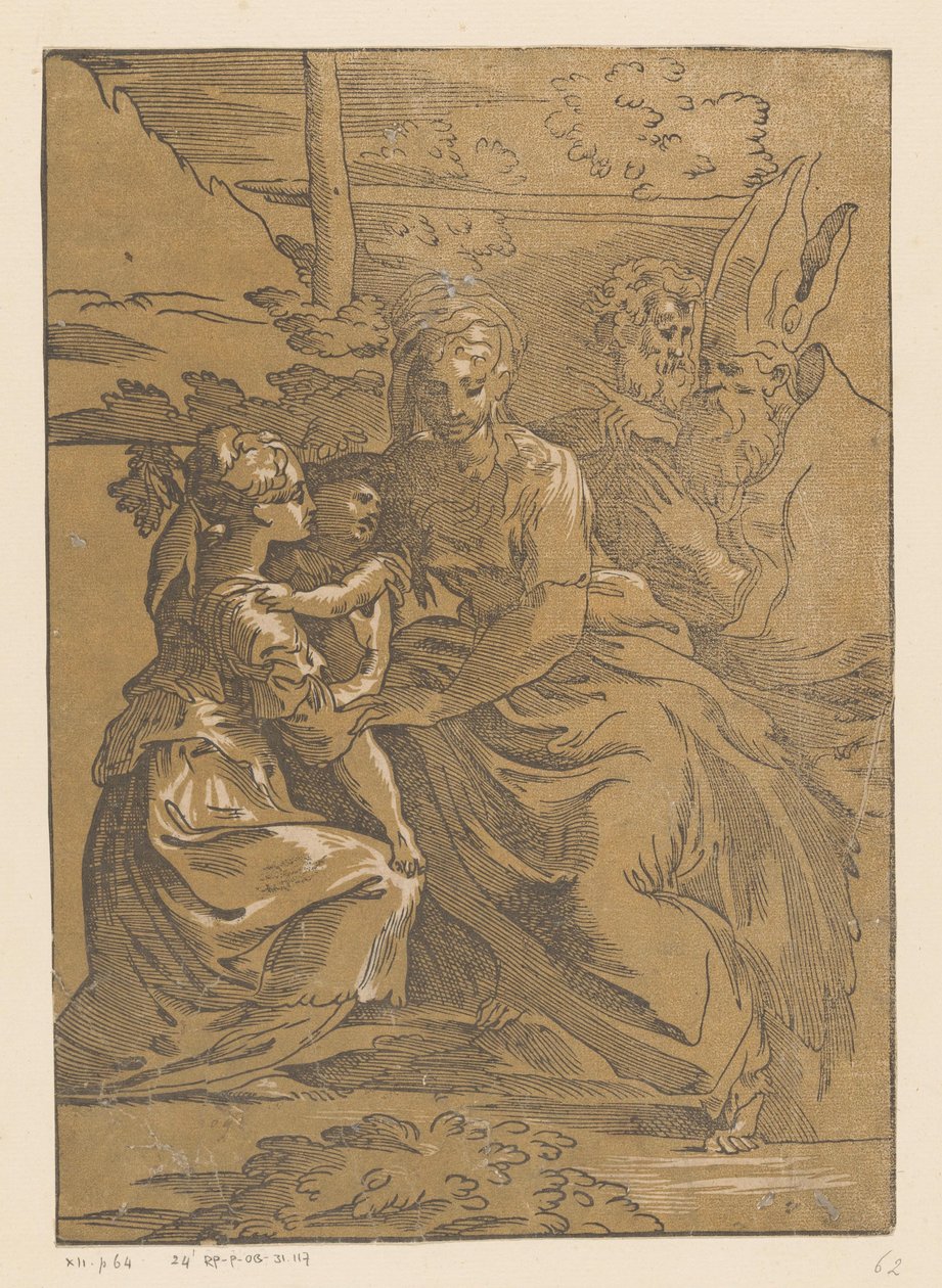 Kadın aziz Mesih çocuğunu alır by Antonio da Trento (possibly)