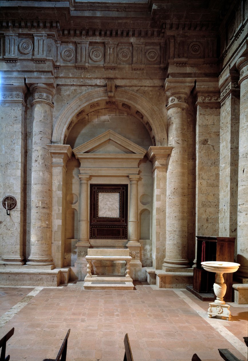 Aziz Biagio kilisesinin iç görünümü by Antonio da the elder Sangallo