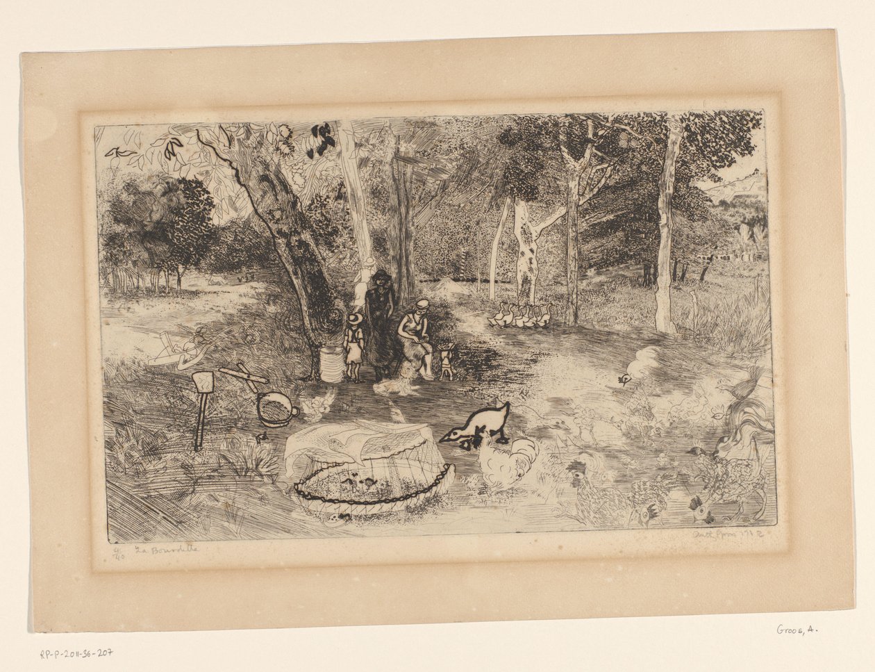 La Bourdelle (nesne üzerindeki orijinal başlık) by Antony Groos (signed by artist)