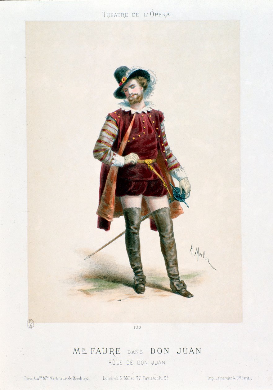 Şarkıcı Jean-Baptiste (Jean Baptiste) Faure (1830-1914), Paris