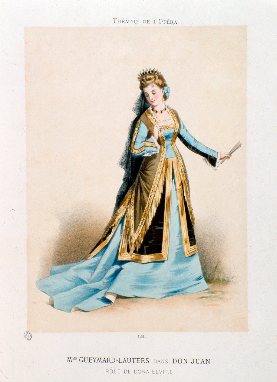 Şarkıcı Pauline Lauters-Gueymard (Lauters Gueymard) (1834-1876), Paris