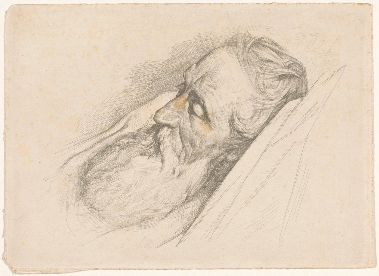 Sakallı uyuyan adam by Antoon Derkinderen