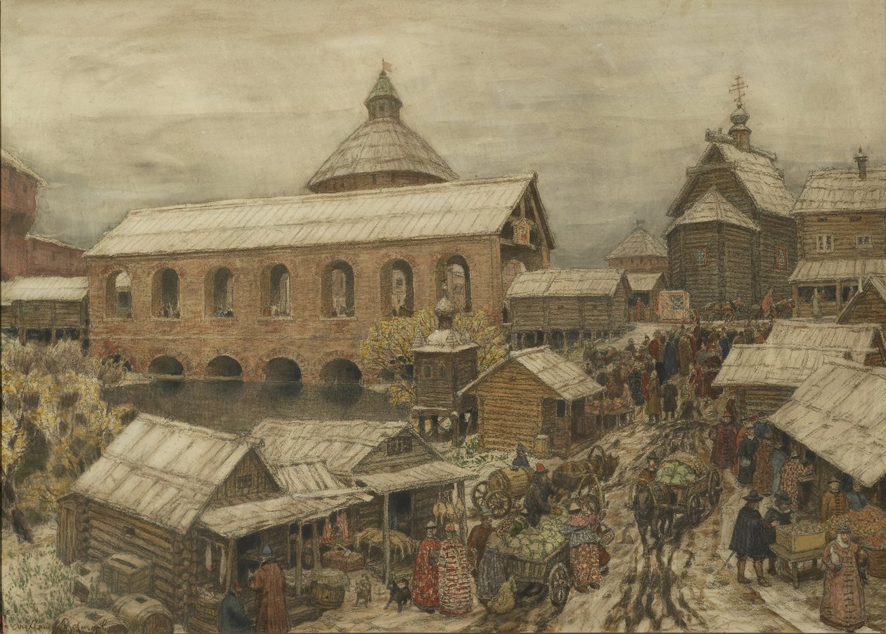Eski Moskova. Okhotny Ryad Av Sırası, 1900
