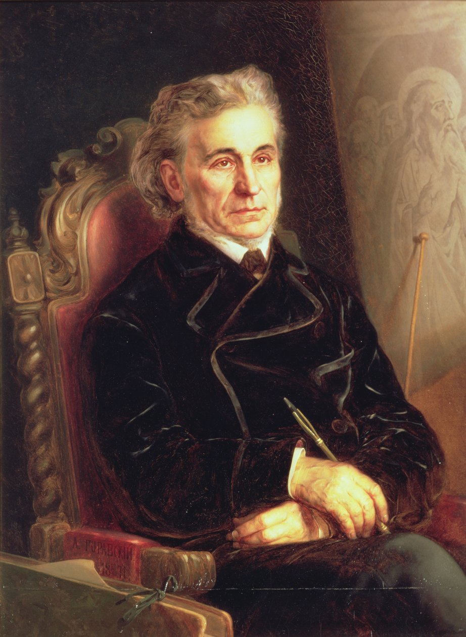 Portrait of Fjodor Bruni (1799-1875), 1871  by Apollinary Goravsky