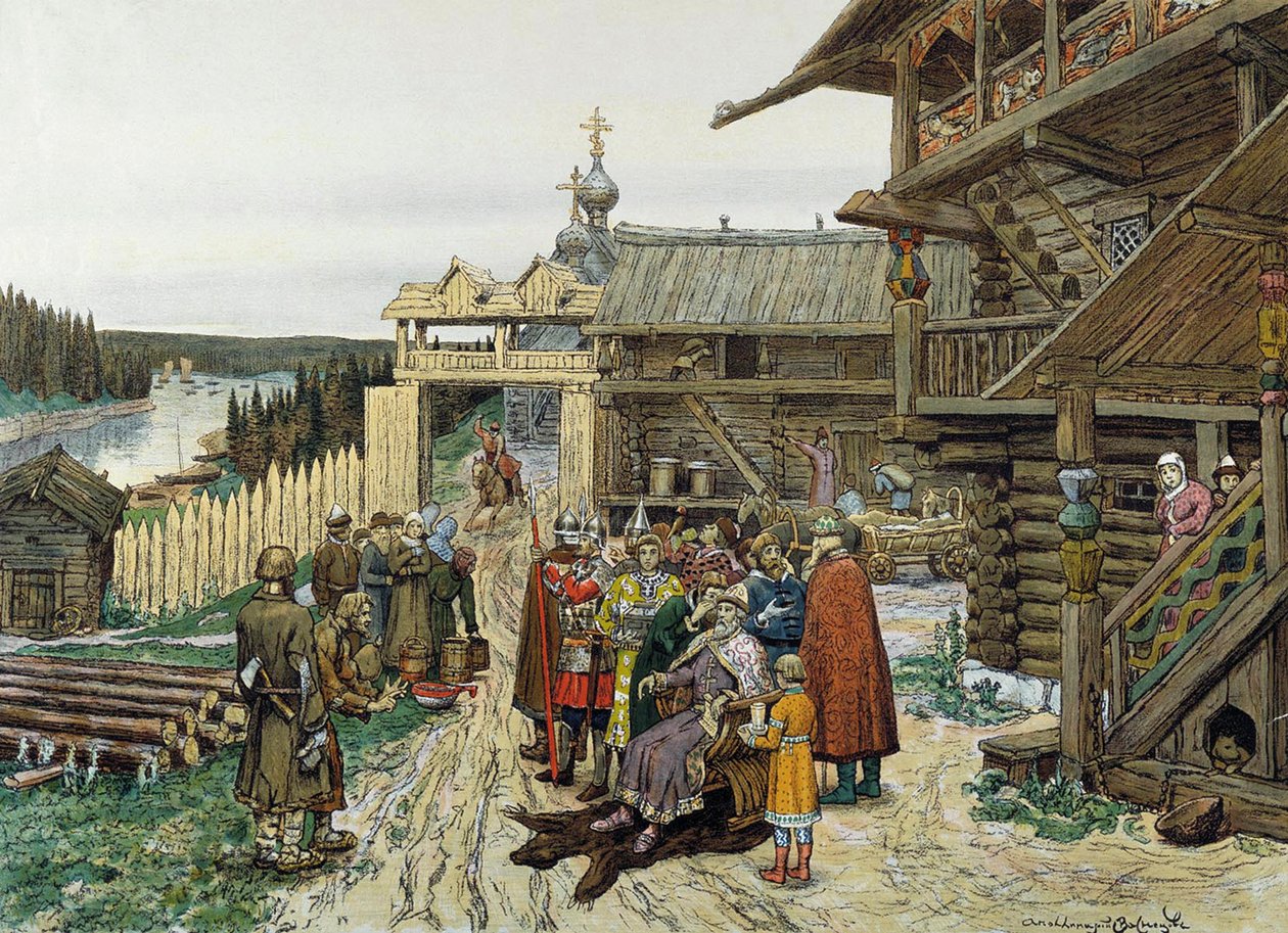 Bir Feodal Rus Prensi Mahkemesi, 1908. by Appolinari Mikhaylovich Vasnetsov