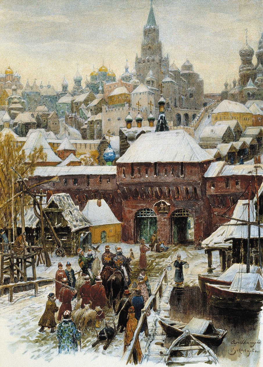 17. yüzyılda Moskova, 19. yüzyılın sonu - 20. yüzyılın başı. by Appolinari Mikhaylovich Vasnetsov