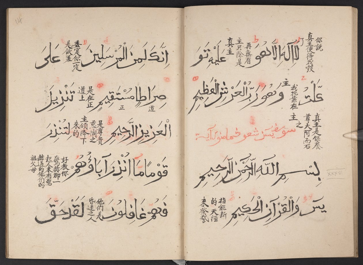 Kuran, BL IO İslami 3440, f.13v-14r by Arabic School