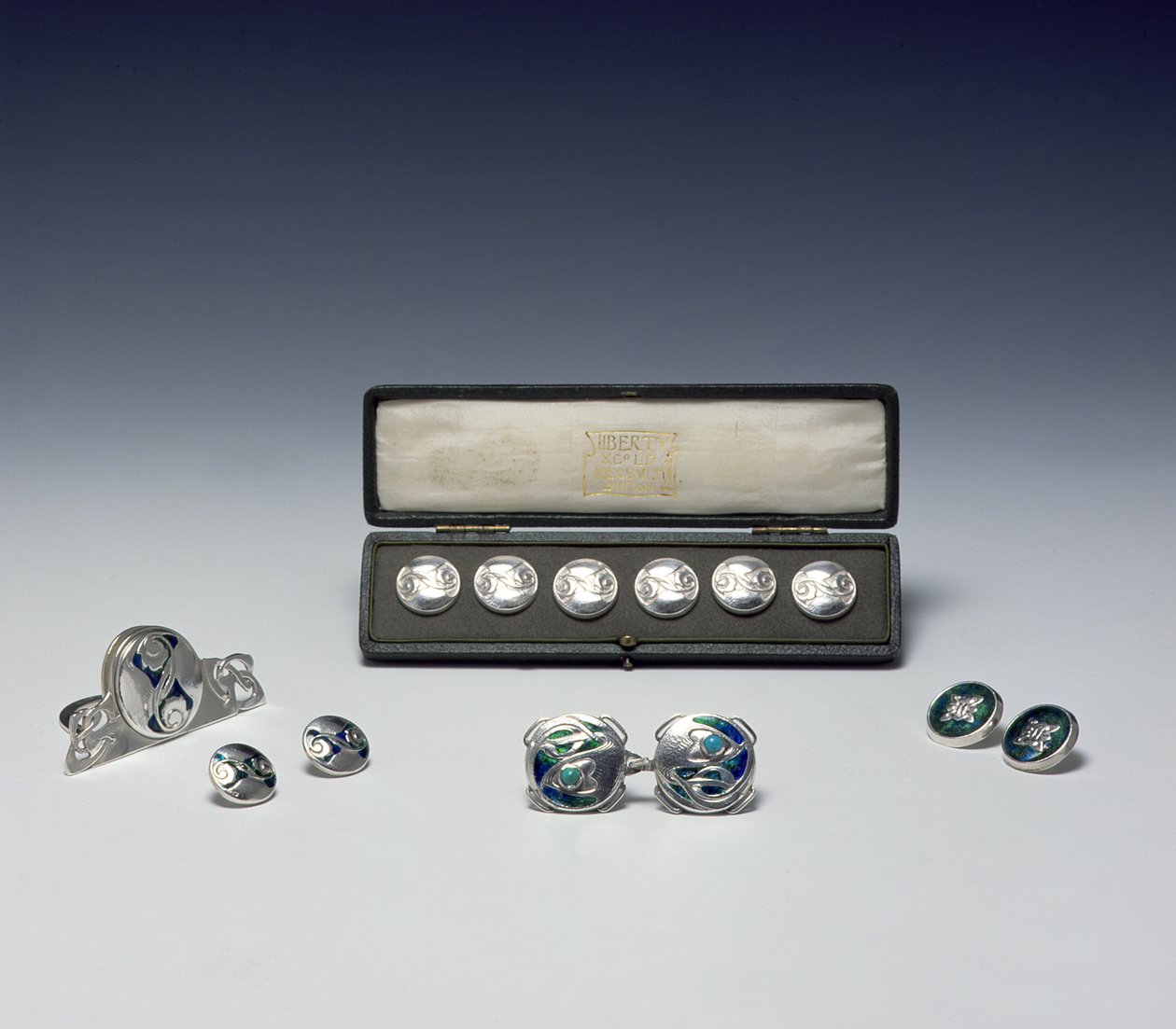 A Selection of Liberty Silverwork, c.1901-07 (gümüş) by Archibald Knox