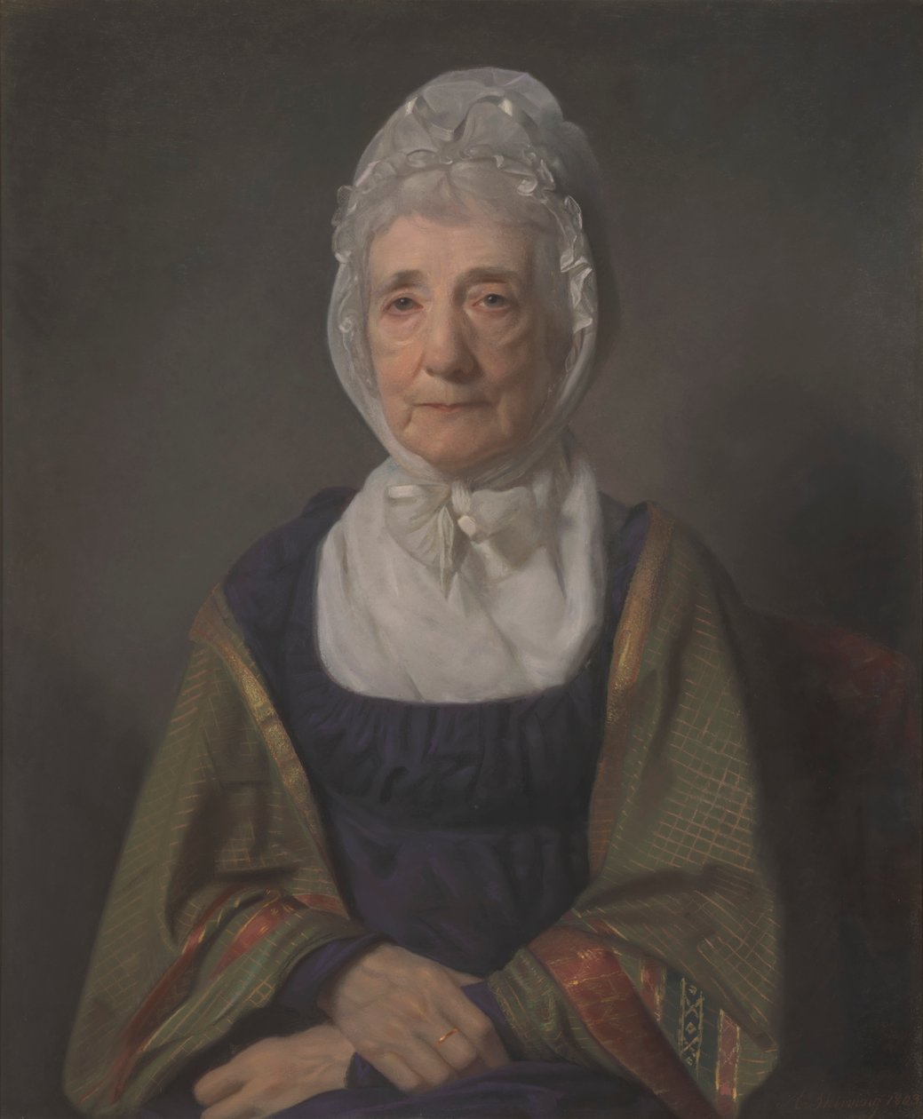 yaşlı bir kadın by Archibald Skirving