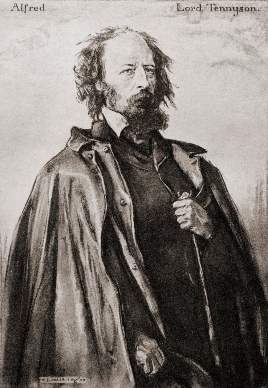 Tennyson (Aldworth ve Freshwater'dan) Alfred Tennyson by Archibald Standish Hartrick