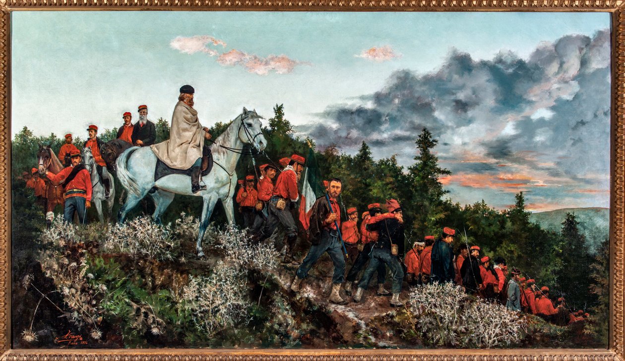 Mentana Muharebesi 3 Kasım 1867'de yapıldı (tuval üzerine yağlı boya by Archimede Tranzi