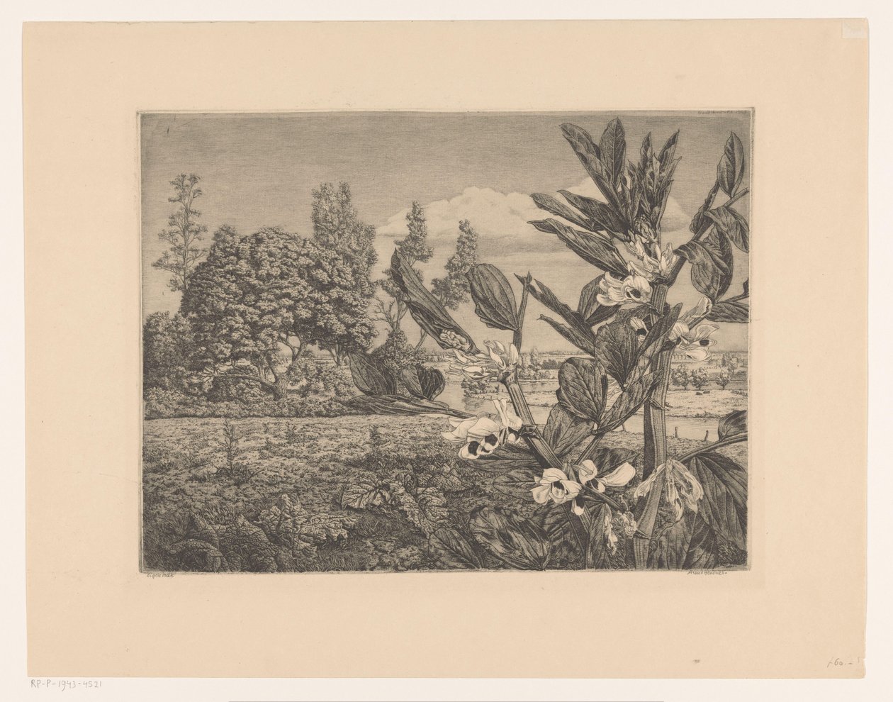 Çiçekli manzara by Arend Hendriks (signed by artist)