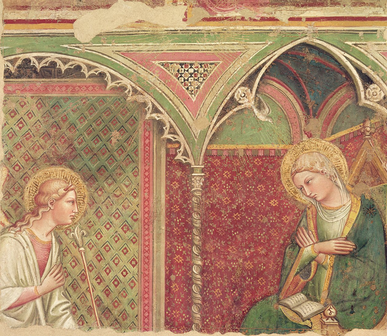 Müjde Detayı, c.1370 by Aretino Luca Spinello or Spinelli