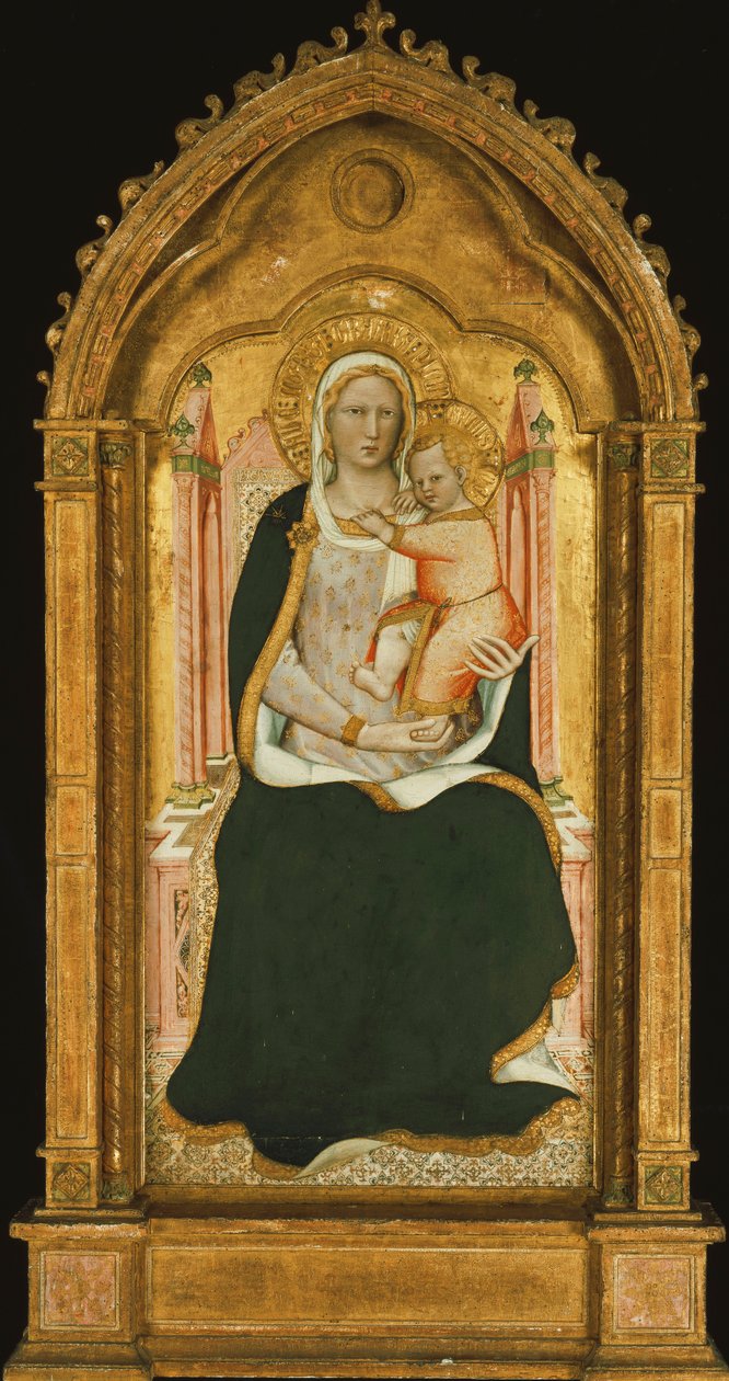 Madonna ve Çocuk Enthroned, by Aretino Luca Spinello or Spinelli