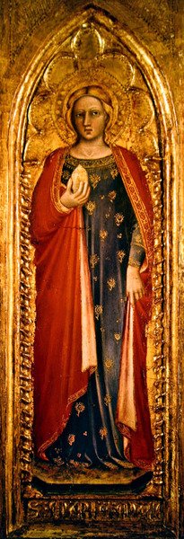 Magdalen (panelde yağ) by Aretino Luca Spinello or Spinelli
