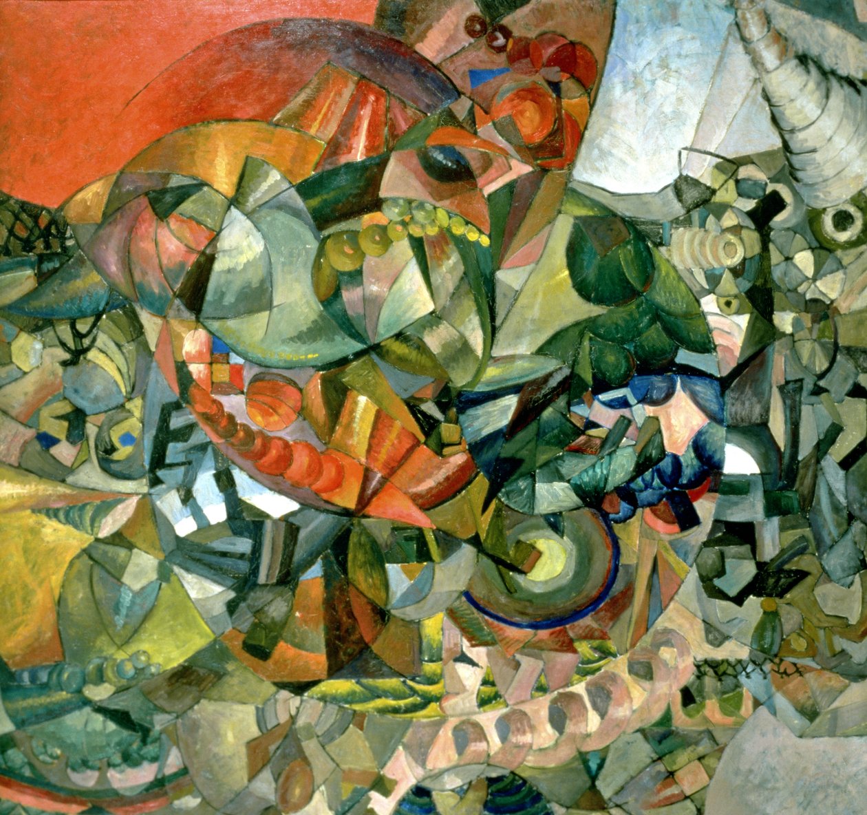 1812 Vatanseverlik Savaşı Alegorisi, 1914 by Aristarkh Vasilievic Lentulov