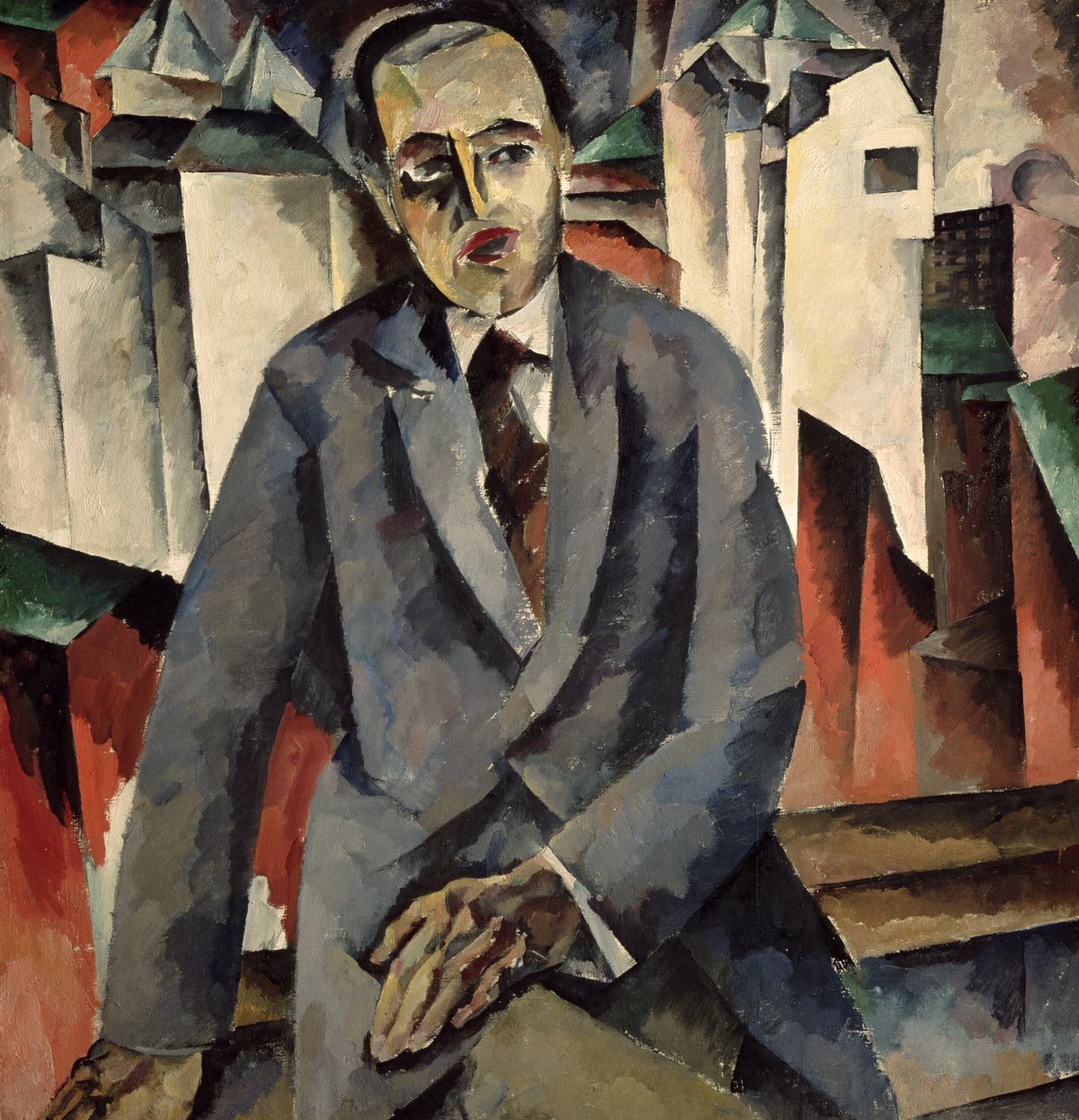 Kayıt Görevlisi Alexander J. Tairov'un Portresi by Aristarkh Vasilievic Lentulov