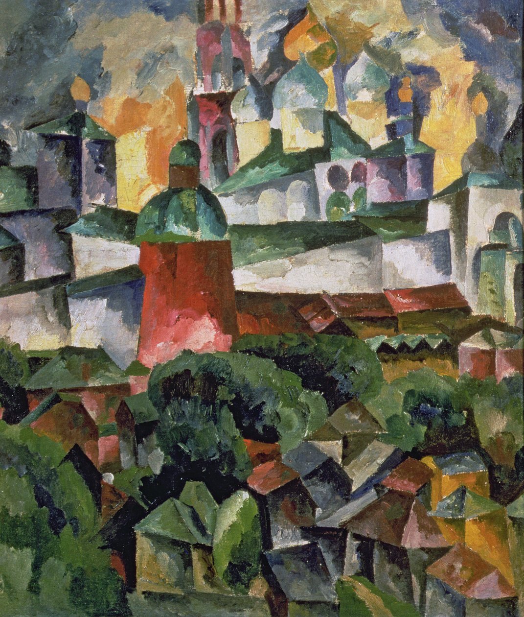 Troize-Sergiev yakınlarındaki manzara by Aristarkh Vasilievic Lentulov