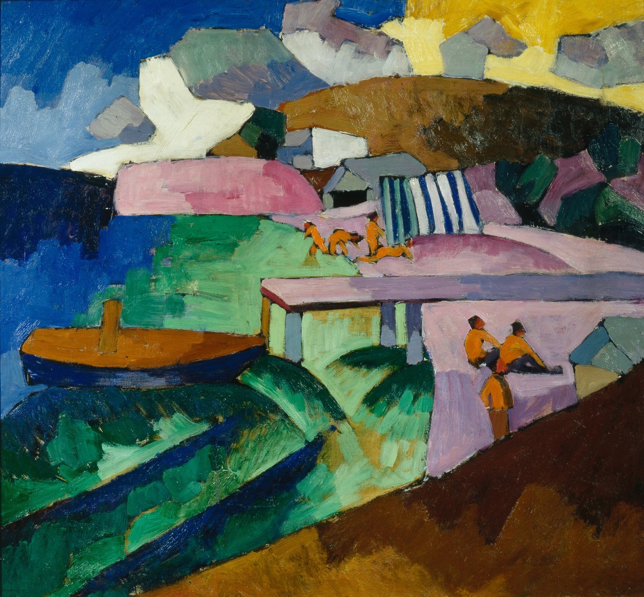 Deniz kıyısı, 1912 by Aristarkh Vasilievic Lentulov