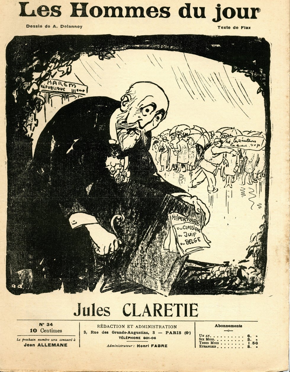 “Günün Adamları”nın kapağı, yaklaşık 1906 - Aristide Delannoy (1874-1911): Claretie Jules (1840-1913) by Aristide Delannoy