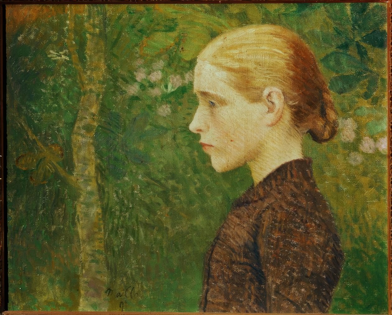 Aristide Maillol / Bir Köylü Kızın Portresi Büstü, 1891, Tuval üzerine yağlı boya, 46 × 55 cm by Aristide Maillol
