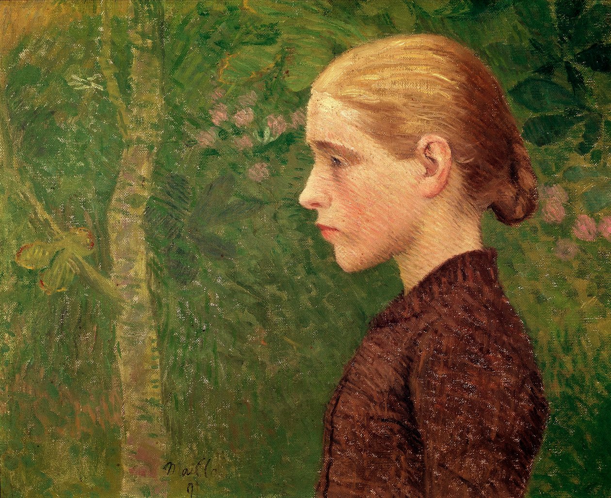 Aristide Maillol (1861-1944) 1891 Sun tarafından Genç Köylü Tablosu Büstü. 46x55 cm Reims, Güzel Sanatlar Müzesi by Aristide Maillol