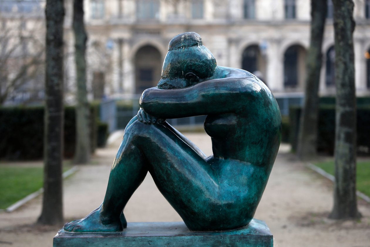 Tuileries Bahçesi, Aristide Maillol, Gece, Paris, Fransa (fotoğraf) by Aristide Maillol