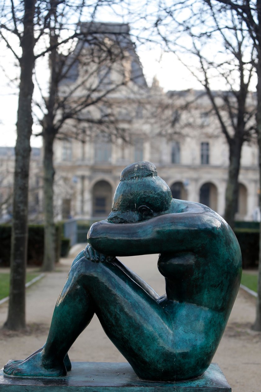 Tuileries Bahçesi, Aristide Maillol, Gece, Paris, Fransa (fotoğraf) by Aristide Maillol