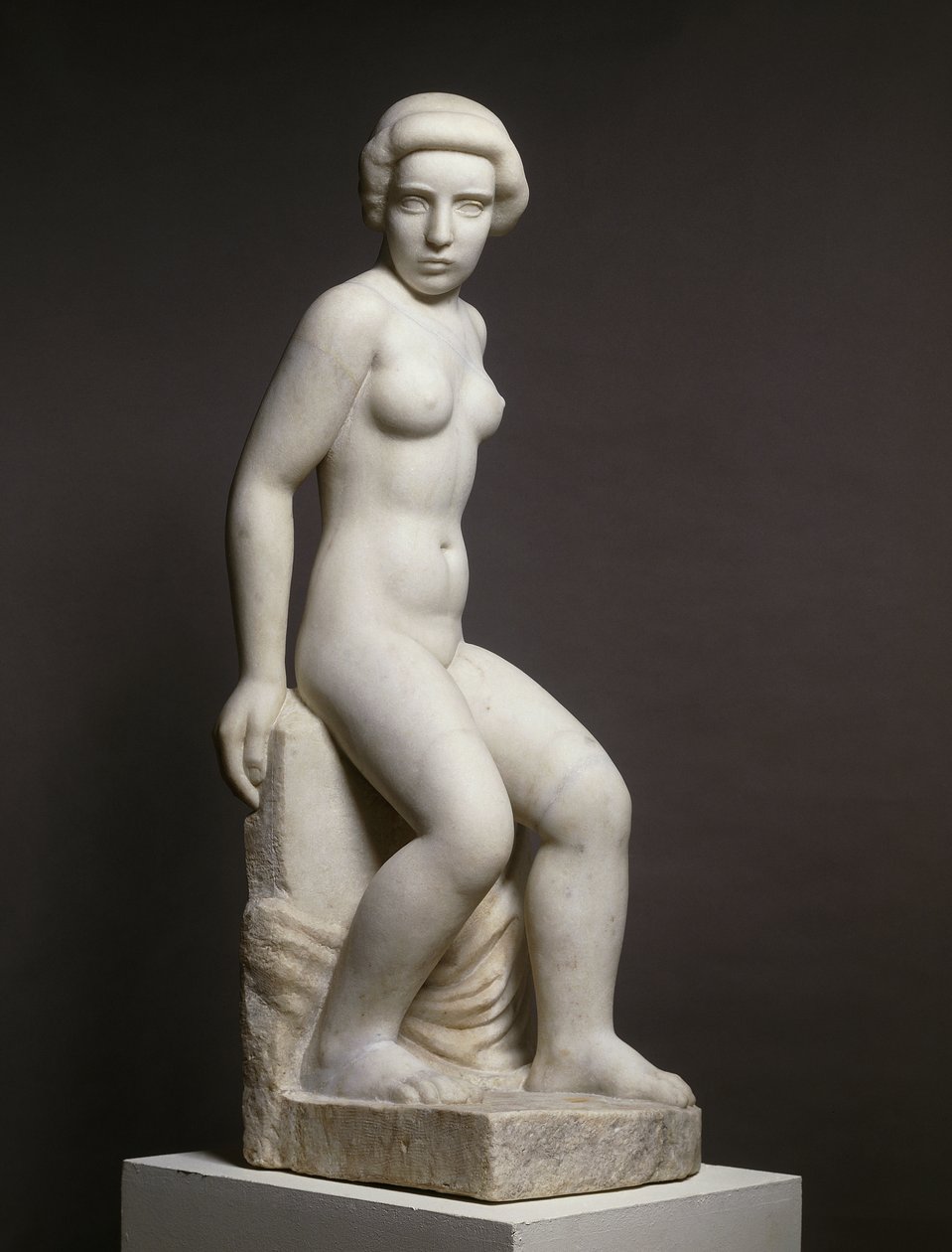 Çıplak Kız ve Örtü; örtü ile çıplak kız by Aristide Maillol