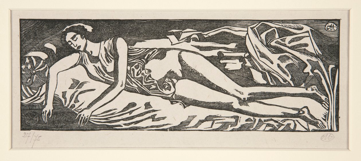 uzanmış kadın by Aristide Maillol