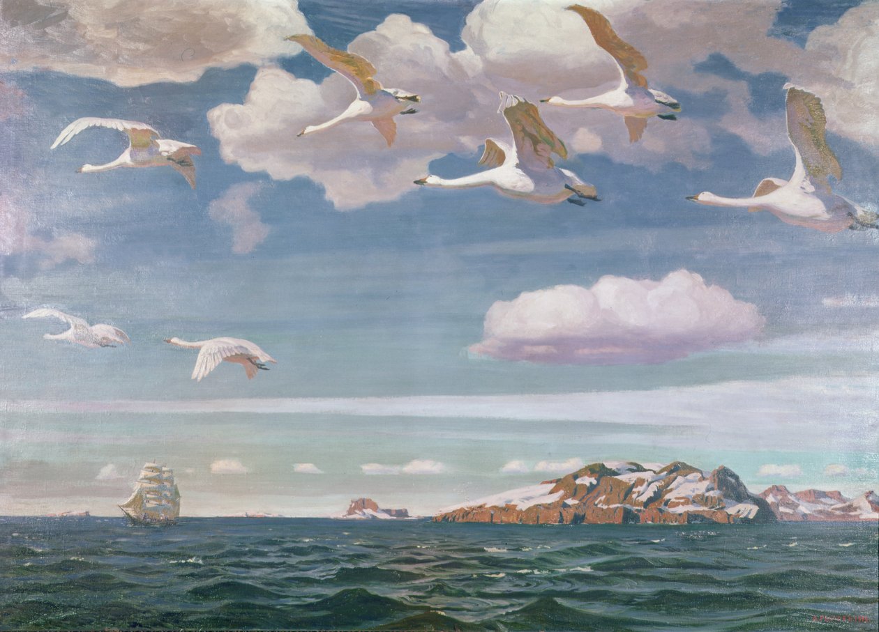Mavi Uzayda, 1918 by Arkadij Aleksandrovic Rylov