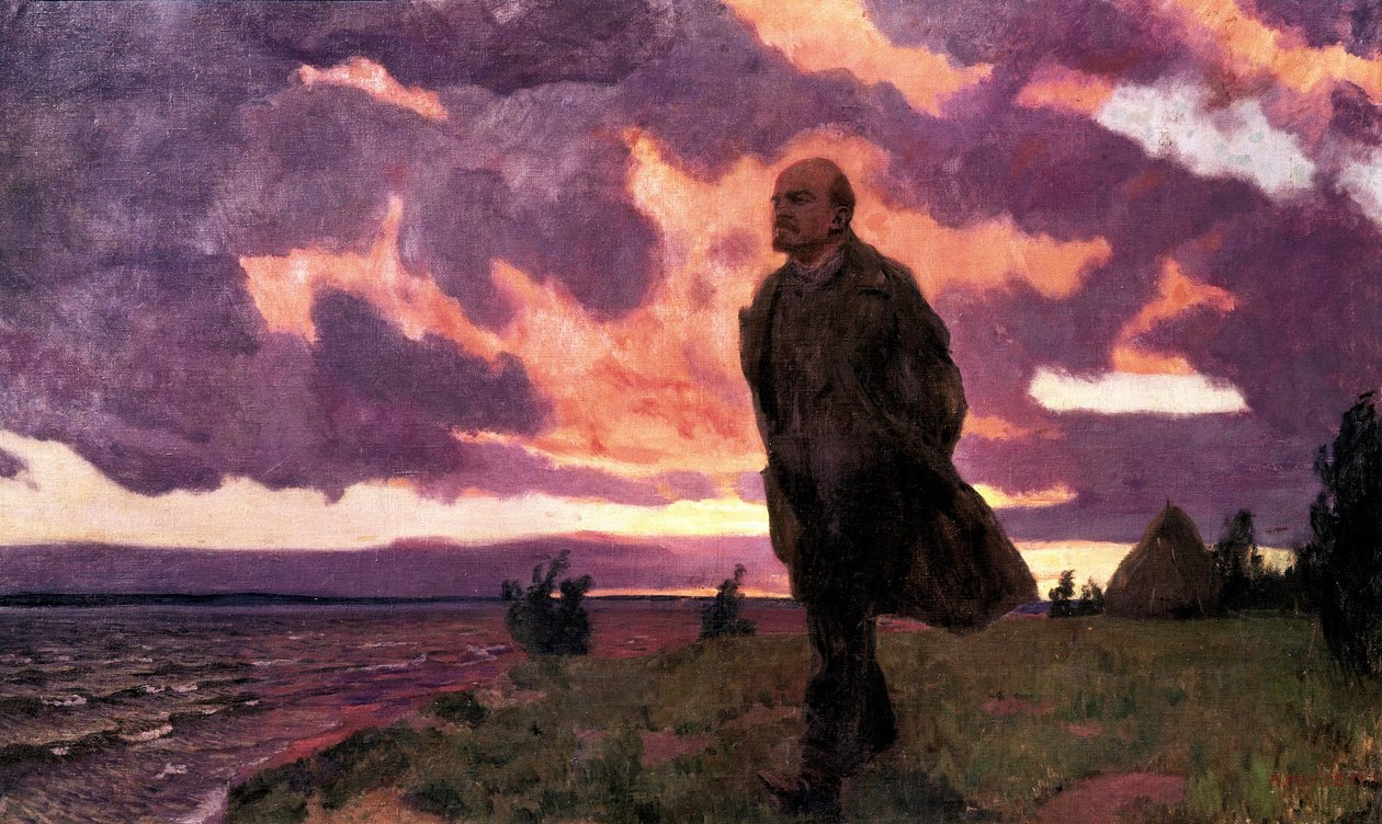 Arkady Alexandrovich Rylov'un "Lenin a Razliv" tablosu by Arkadij Aleksandrovic Rylov