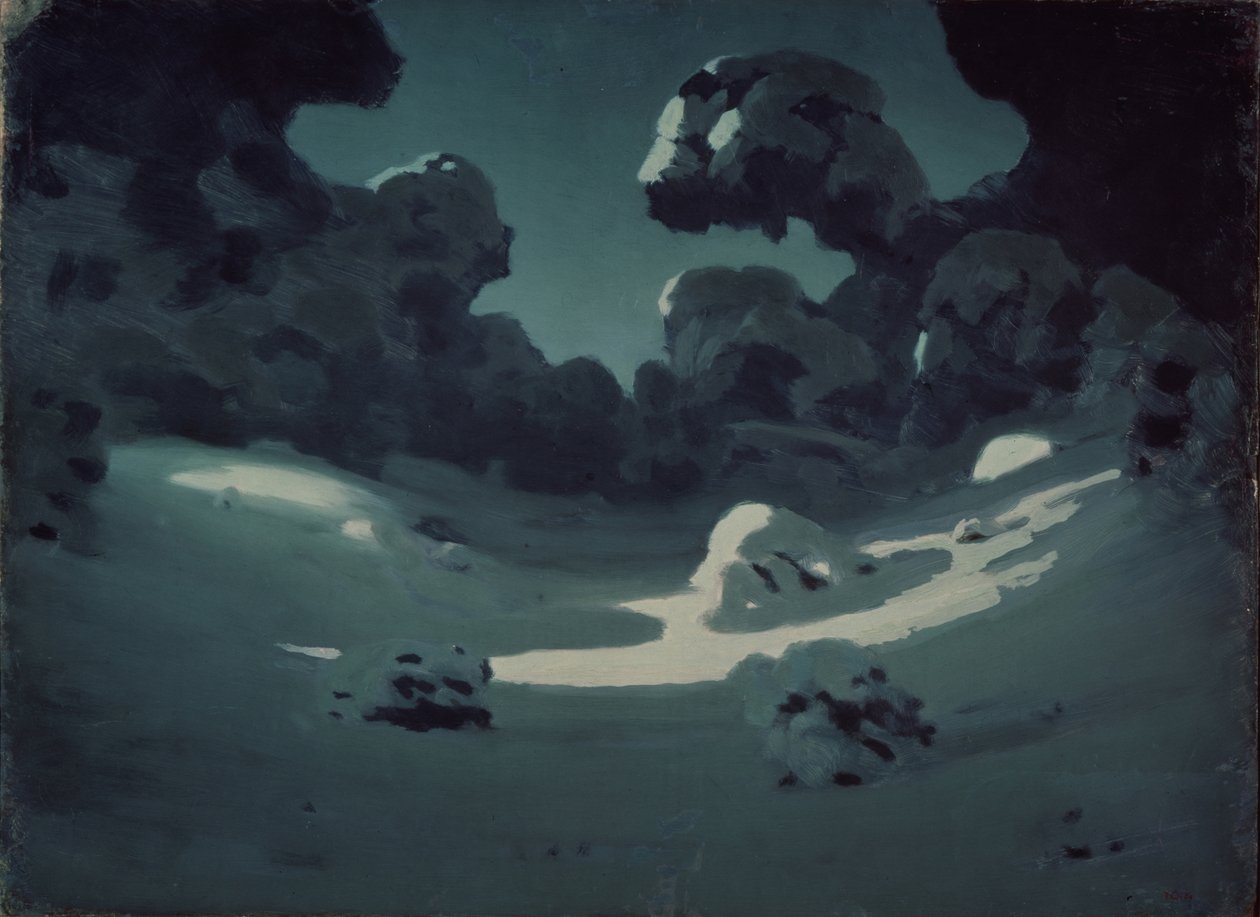Ahşapta ay ışığı lekeleri. Kış, 1898-1908 by Arkhip Ivanovich Kuindzhi