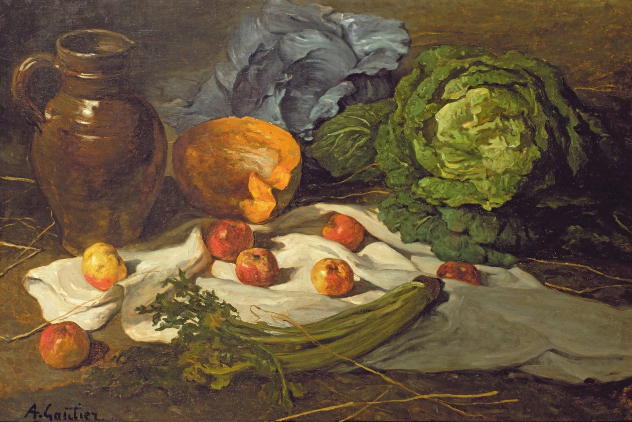 Lahana ile Natürmort by Armand Desire Gautier