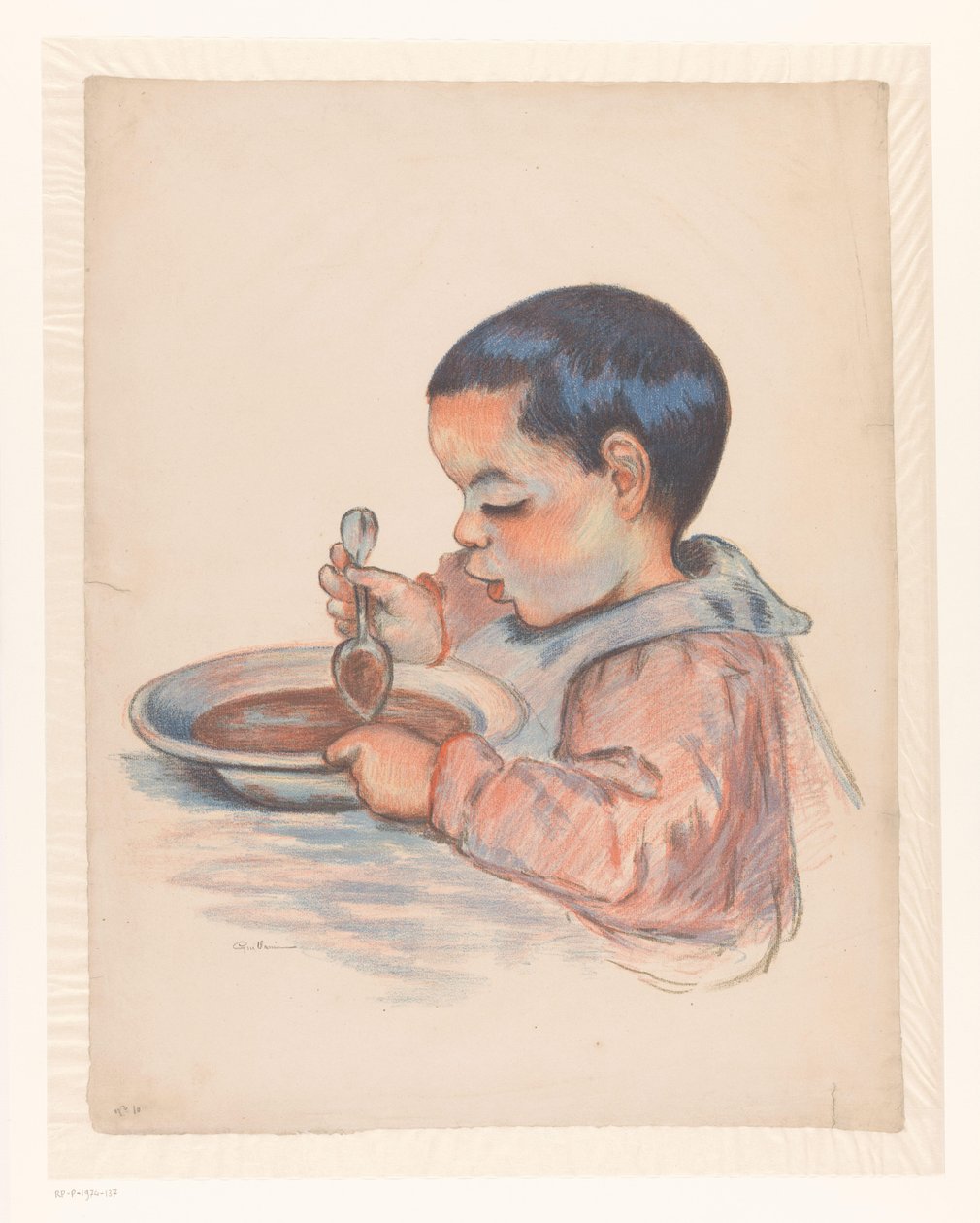 Çorba yiyen çocuk by Armand Guillaumin