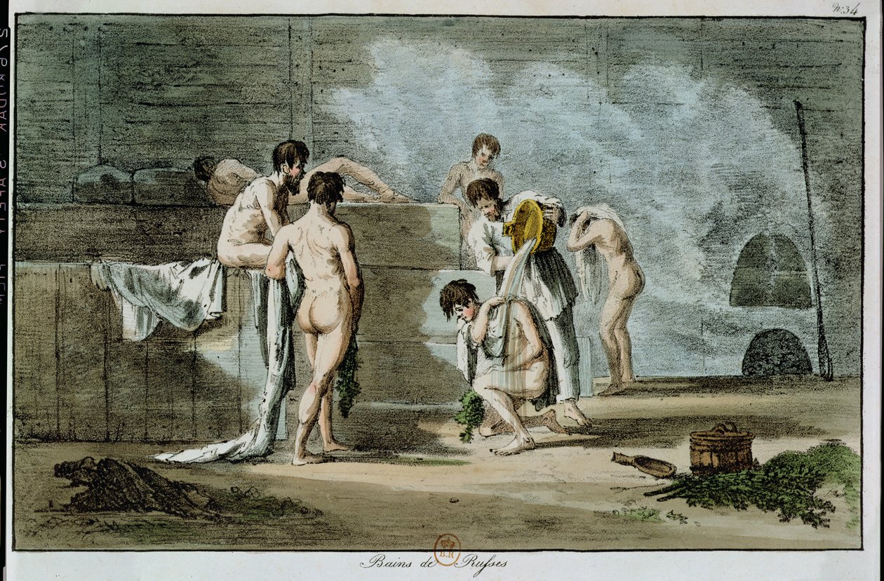 Saunadaki Rus Erkekler, Mores et Coutumes Russes