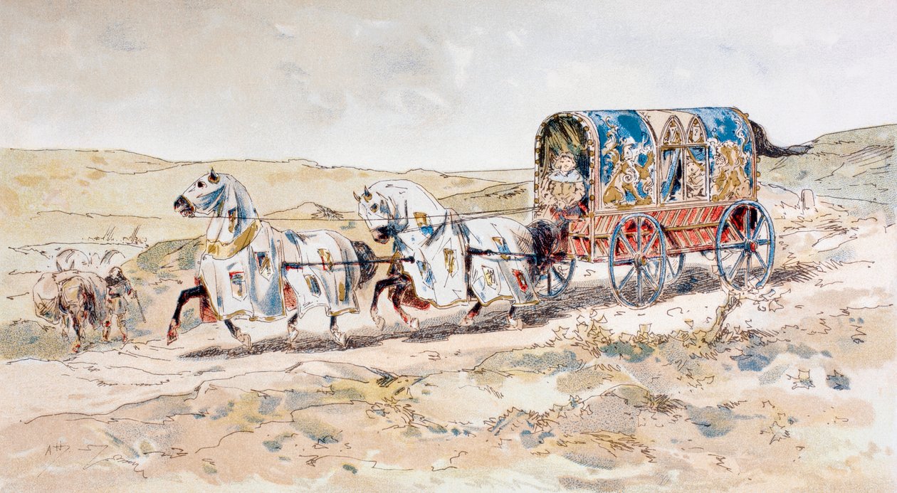 13. Yüzyıl Atlı Bayan Arabası, 1886 by Armand Jean Heins