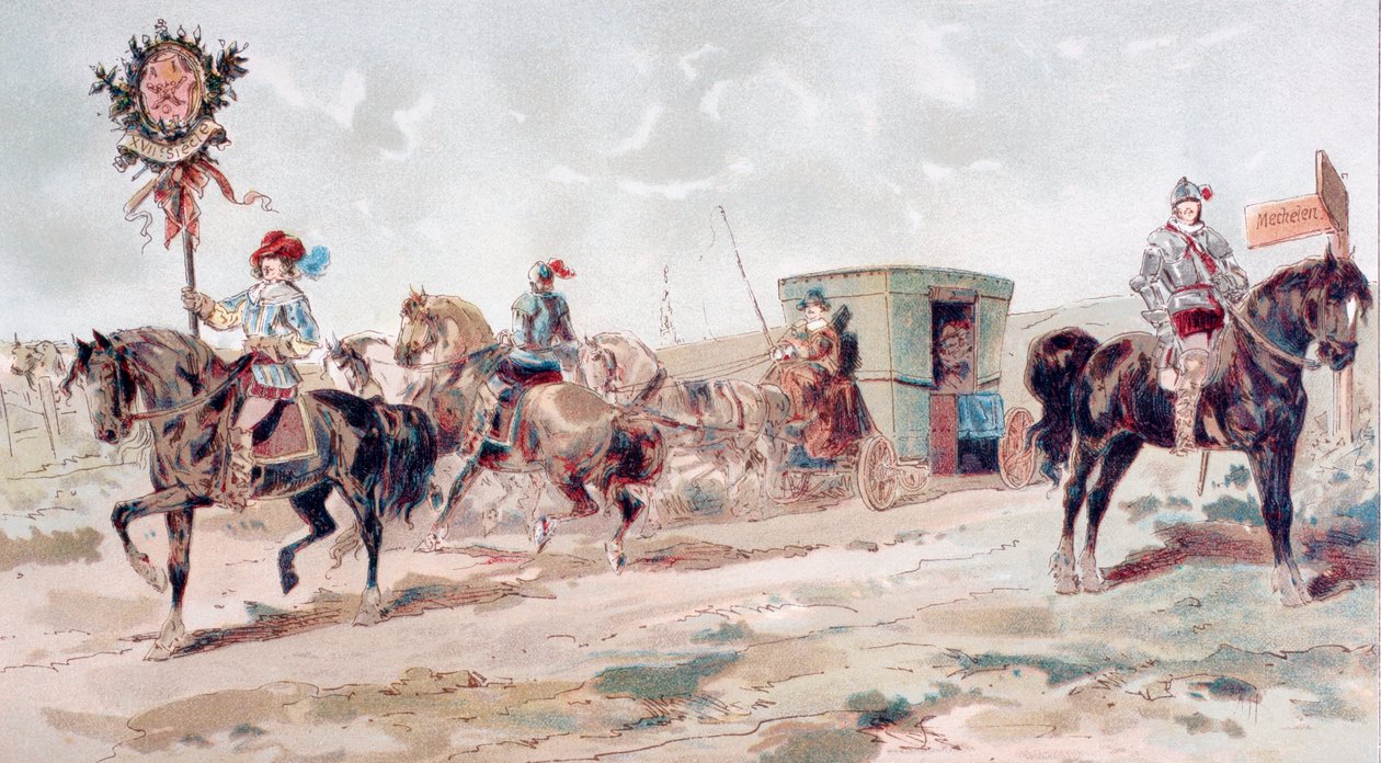 17. Yüzyılın Kapalı Atlı Arabası, 1886 by Armand Jean Heins