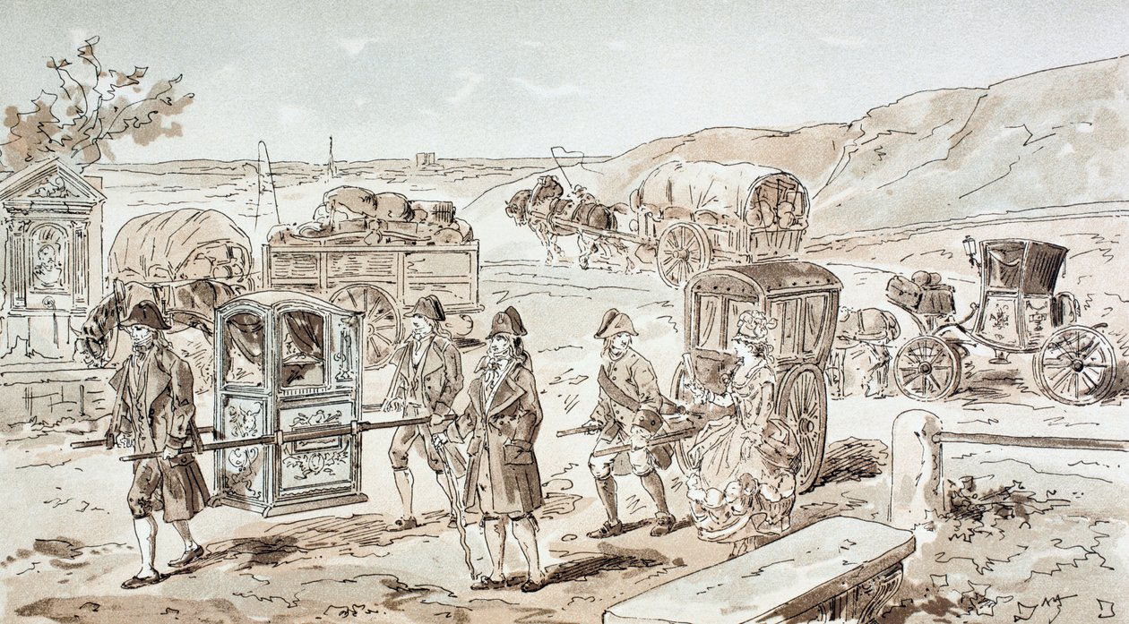 Examples of 18th Century Means of Transport, 1886  by Armand Jean Heins