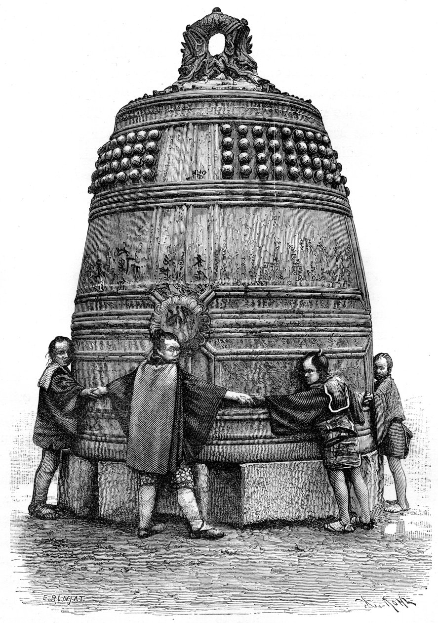 Shiba mahallesinden bir çan, Tokyo, Japonya, 1895. by Armand Kohl
